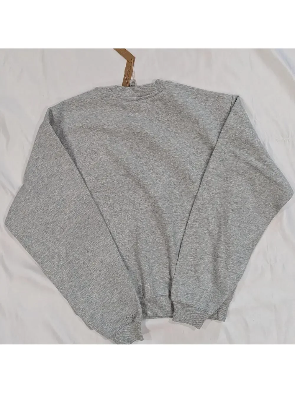 NWT $84 SKIMS Cotton Fleece Classic Crewneck Sweatshirt Light Heather Grey S - Picture 3 of 6